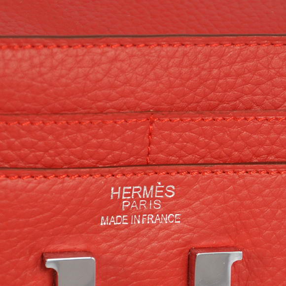 Cheap Fake Hermes Constance Wallets Togo Leather A608 Red - Click Image to Close